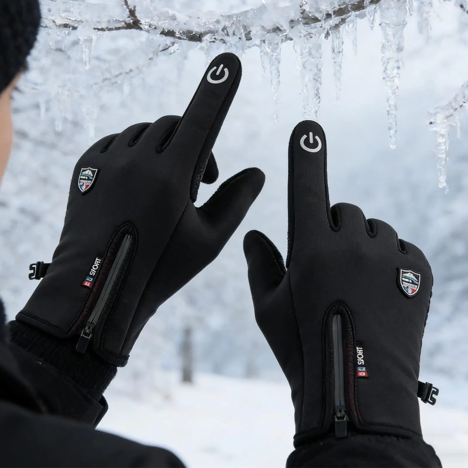 

Winter Gloves Windproof Waterproof Thermal Mittens Thermal Gloves for Running Dog Walking Hiking Mountaineering Cycling Sports