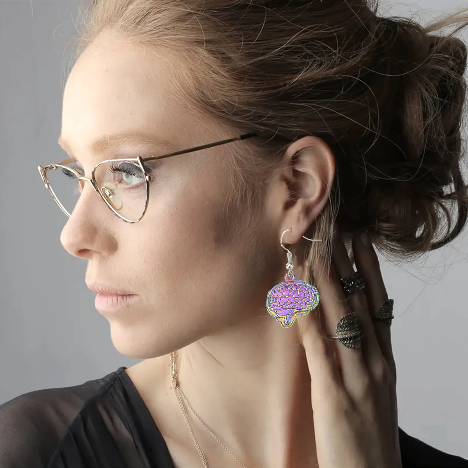Brain Earrings for Women – Unique Dangle Ear Jewelry, Stylish Confidence-Boosting Fashion Accessory