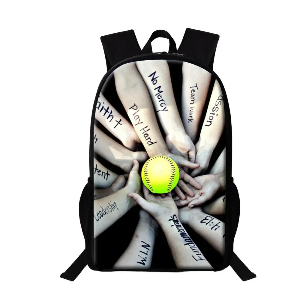 Chłopięce fajne plecaki szkolne Baseball Print Bookbag Koszykówka Tornister Piłka nożna Męski wzór piłki nożnej Wielofunkcyjne plecaki