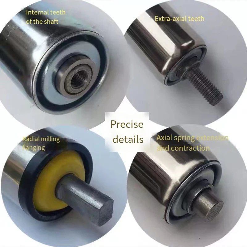 25/38/50/60/76mm Gravity Roller Conveyor Idler with Stamped Bearing Zinc Plated for Warehouse Logistics Line Replacement