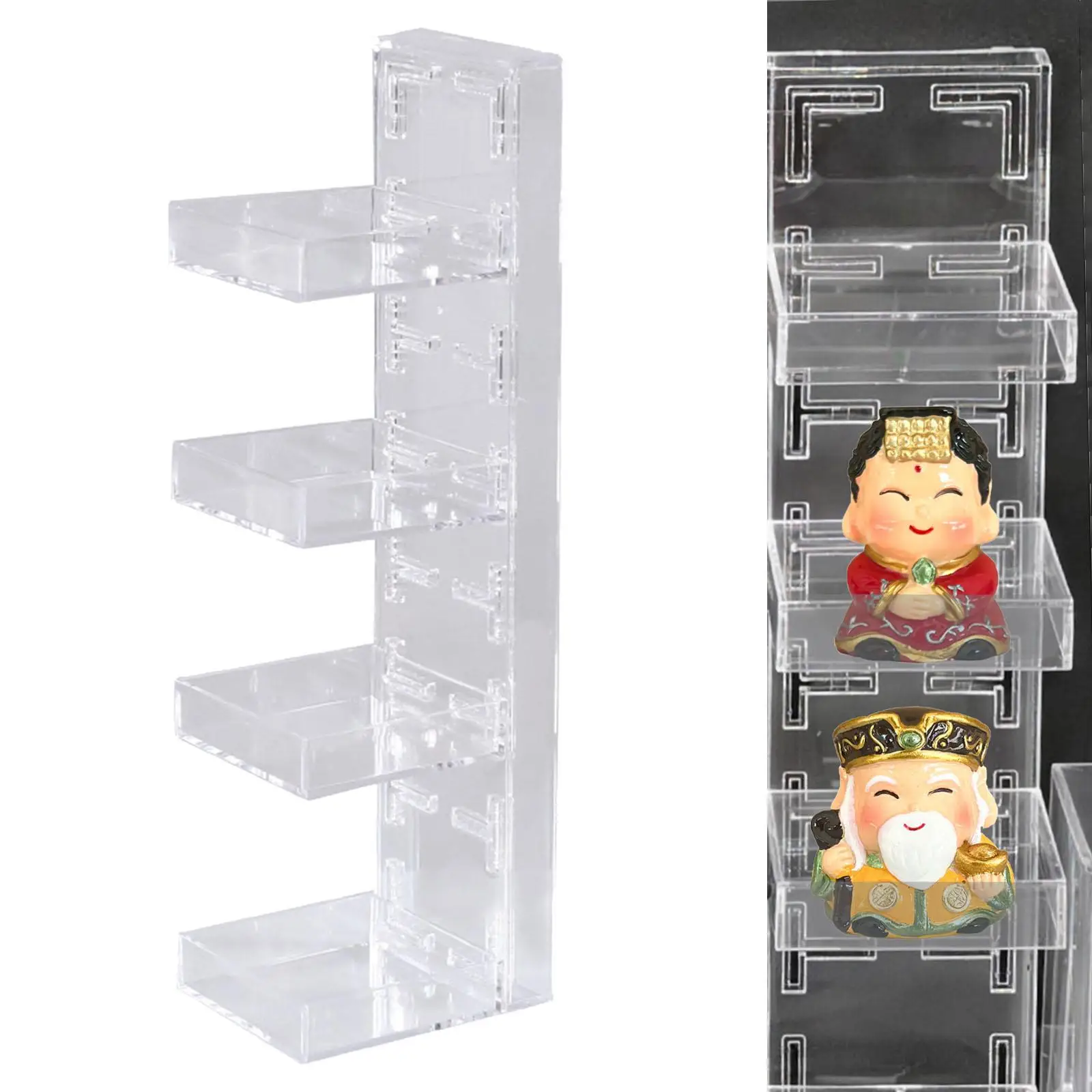 

Modular Figures Display Stand Showcase Tabletop Rack for Display Shelf Decor and Room Ornaments