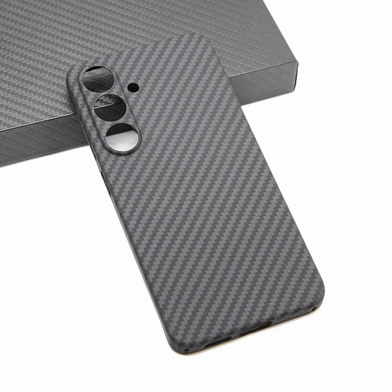

ZXKE-Fibre Phone Case for Samsung Galaxy S25 S25+ Cover, Light Thin, High-Strength, Aramid Fiber, Protective Shell