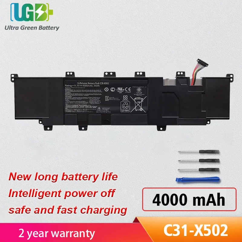 

UGB New C31-X502 C21-X502 C31-X502C Battery Replacement For Asus VivoBook X502 X502C X502CA For Ultrabook S500C S500CA