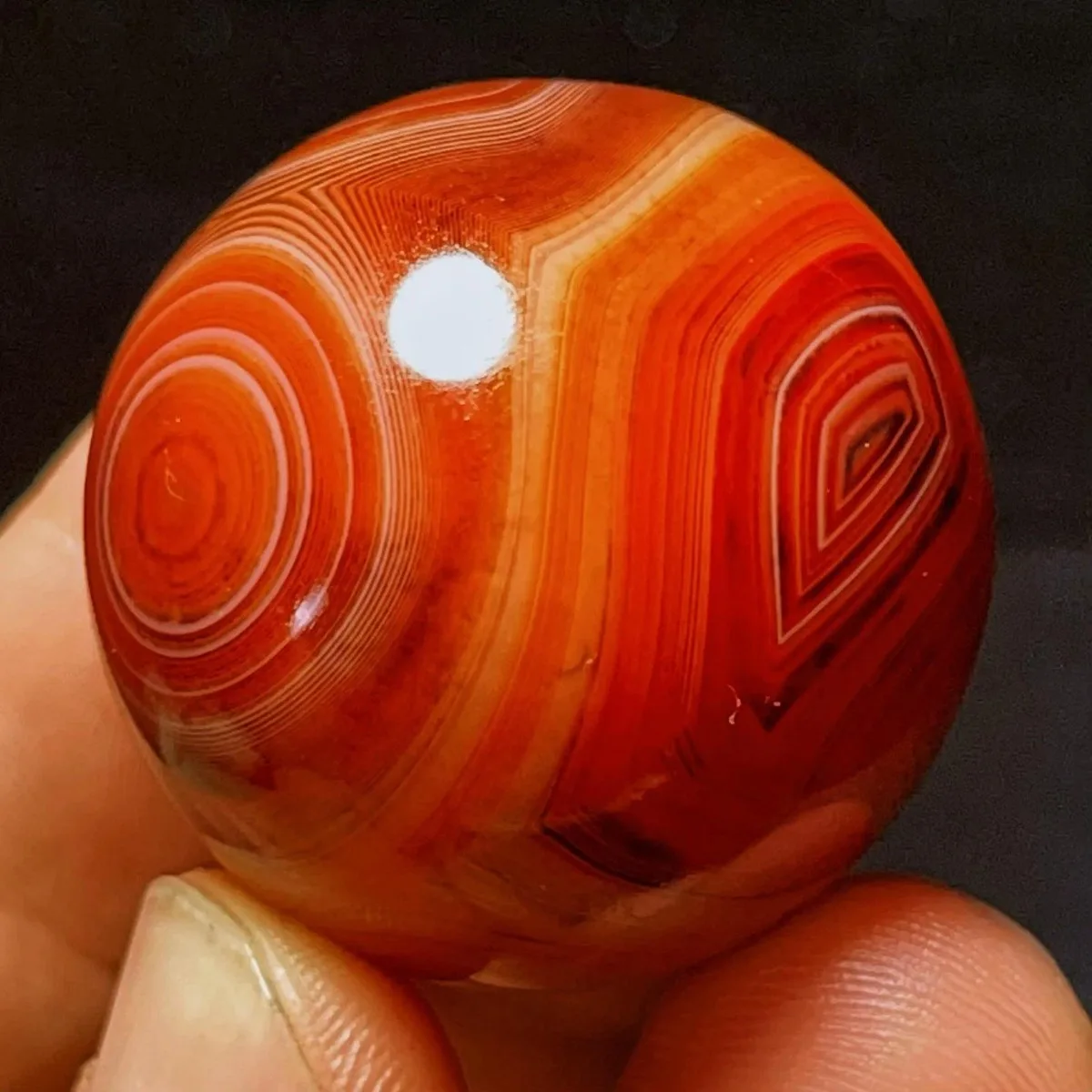 Mineral Specimen Banded Agate Worry Stone, Craft Stone, Tumbled Polished, Collectible, Natural Stone, Crystal Collection