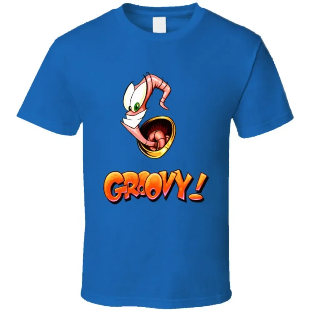 Earthworm Jim Groovy Video Game Player T Shirt