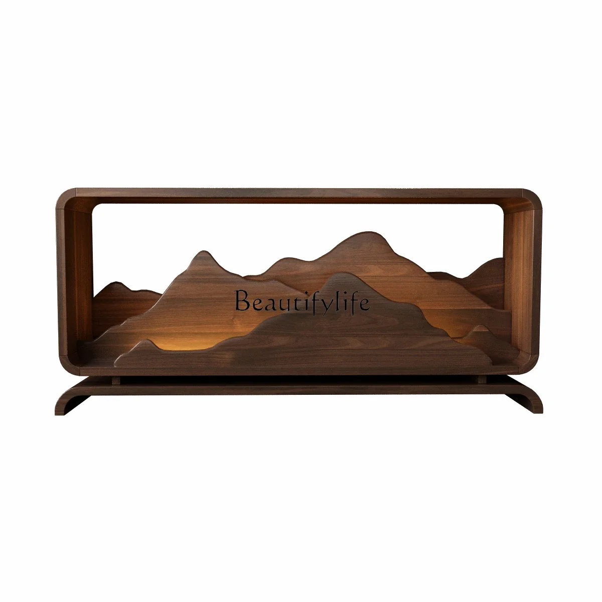 

LJYNew Chinese solid wood porch cabinet North American black walnut foyer decorative corridor end view table