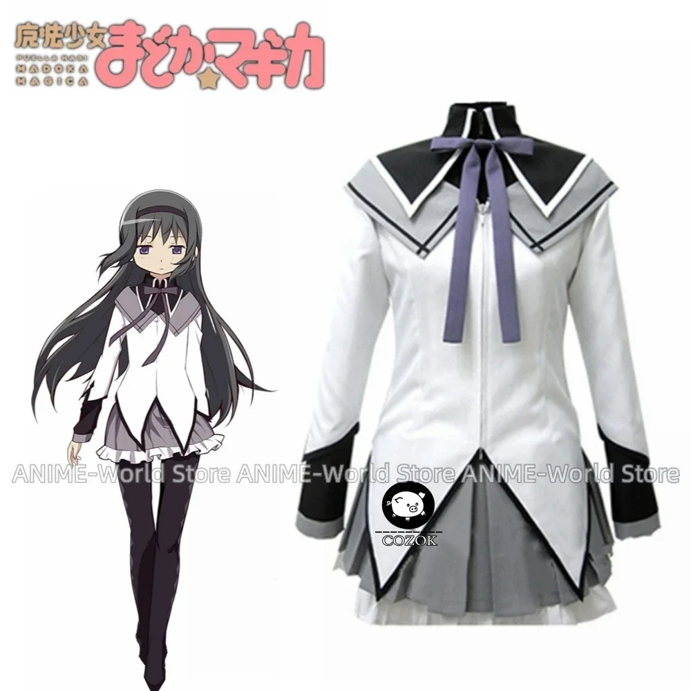 

Puella Magi Madoka Magica Magical Girl Kaname Madoka Cosplay Costume Short Ball Dress With Bowknots Cosplay Costume