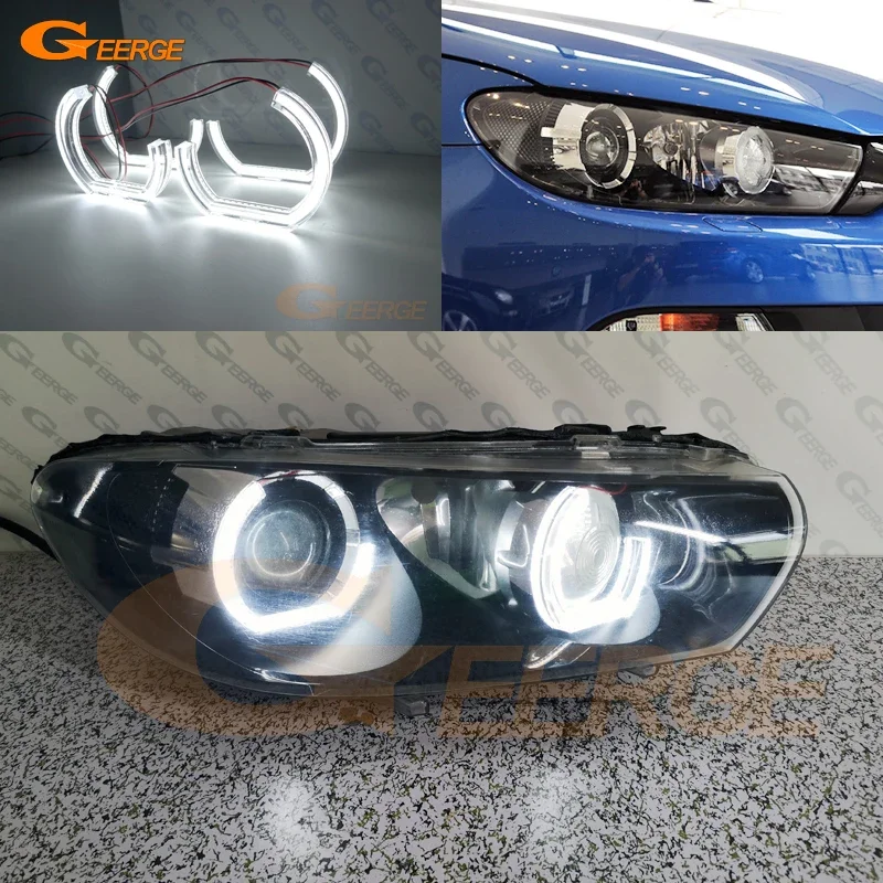

Для Volkswagen VW Scirocco III MK3 Pre Facelift 2008-2013 дневной свет ультра яркий DTM M4 Style Led Angel Eyes Kit Halo Rings