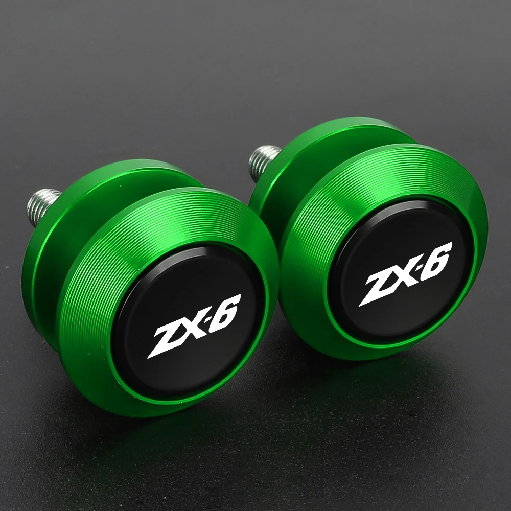 FOR Kawasaki ZX6 ZX6R ZX636 ZX-6 ZX-6R ZX 6R 636R Motorcycles Accessories CNC Aluminum Rear Swingarm Spools Sliders Stand Screws