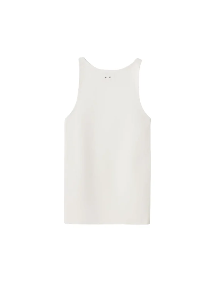 

Spring 2026 Royalty High-End Embroidered Letter Casual Sleeveless Vest Fashionable Breathable Women's Curvy Fit Cotton Top