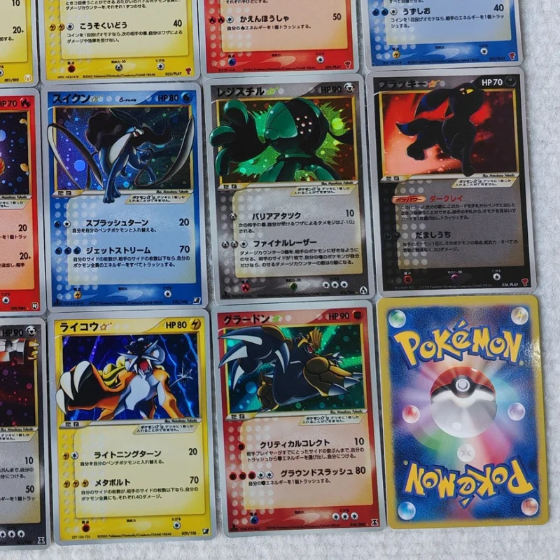 27Pcs/set Pokemon Ptcg Pikachu Charizard Rayquaza Diy Star Flash Card Japanese Version Anime Game Characters Collection Card