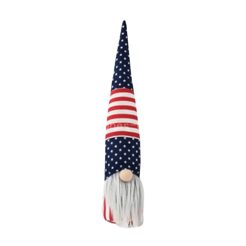 Q6PE 1/2pcs Patriotic Gnome Veterans Day American President Election Decor Nisse Tomte 4th of July Gift Handmade Scandinavian