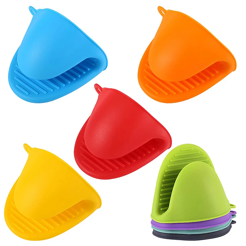 Silicone Heat Resistant Gloves Clips Insulation Non Stick Anti-slip Pot Bowel Holder Clip Cooking Baking Oven Mitts