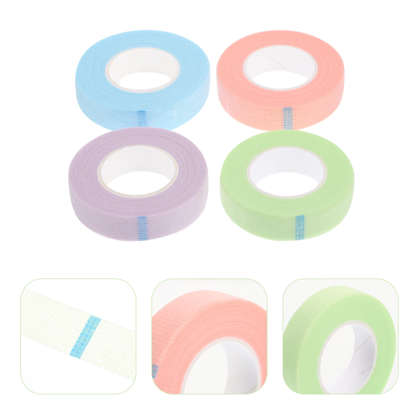 

4 Rolls Breathable Non-Woven Lash Tapes Eyelash Extension Tools For Beauty Salon Home Use Skin-Friendly Grafting Tape For Women