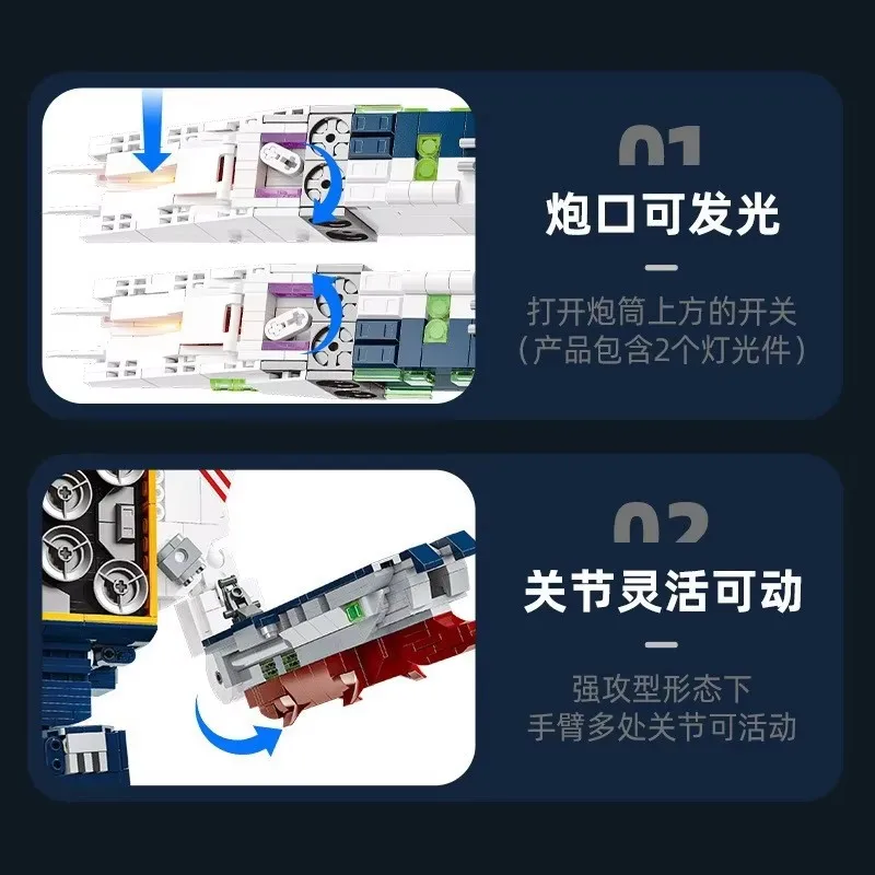 

New 58144 4682pcs MOC Spacecraft SDF-1 Building Blocks Model Construction Bricks Assembling Toys for Boys Christmas Gift Set