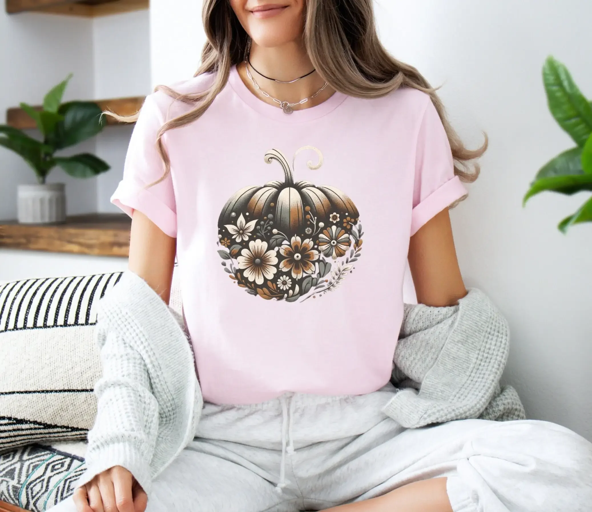 

Fall Pumpkin T Shirt Halloween Cute Women'S Perfect For And