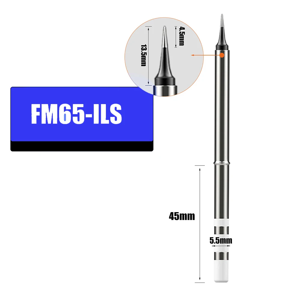 Imagem -05 - Pontas de Ferro de Solda Fm65 para T65 Hs01 Gvda300 T85 Sh72 Substituição Aquecedor Solda Compatível com Série sh Não Aplicável T12