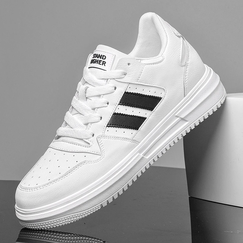 

Four Season New Height Increasing Casual Shoes Perforated Breathable Anti Slip Shock-absorbing Fashionable Sports Couple Shoes