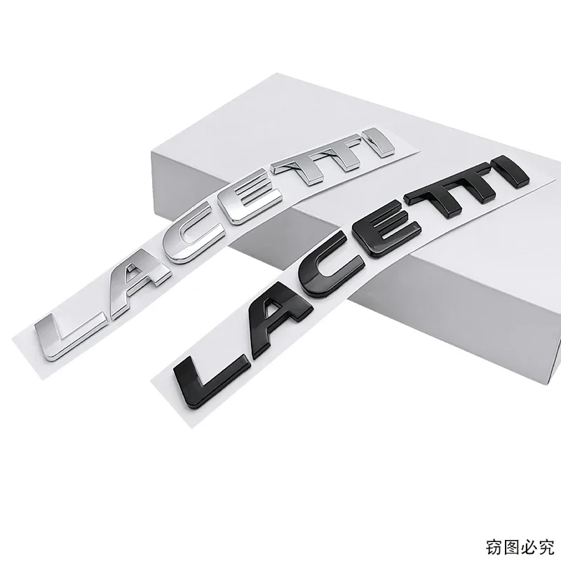 17.2X2CM ABS Plastic Tailgate Letter Logo Badge Letter for Chevrolet LACETTI Car Sticker Modification Trunk English Label