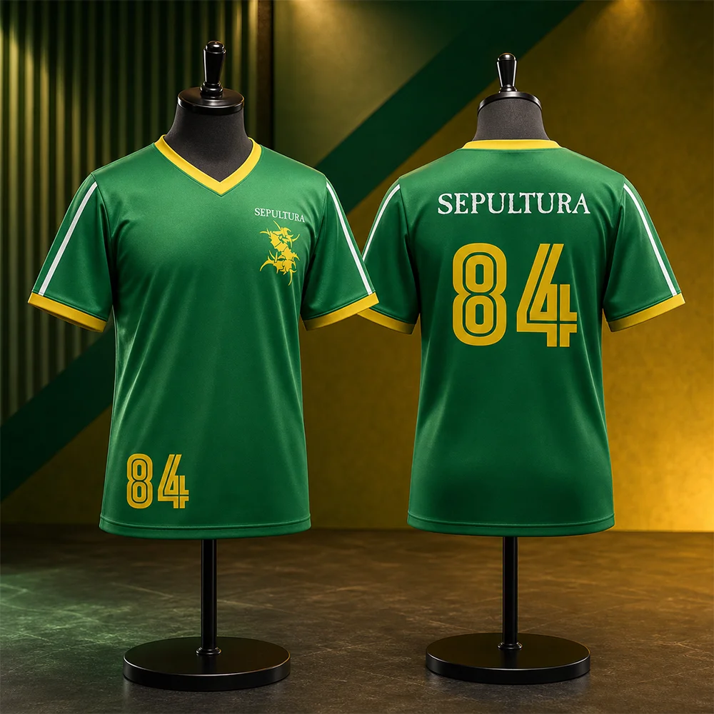 Unisex Sepultura 84 Death Metal Band Pattern Football Jersey Breathable Summer T-Shirt Men Women Parent-Child Clothing