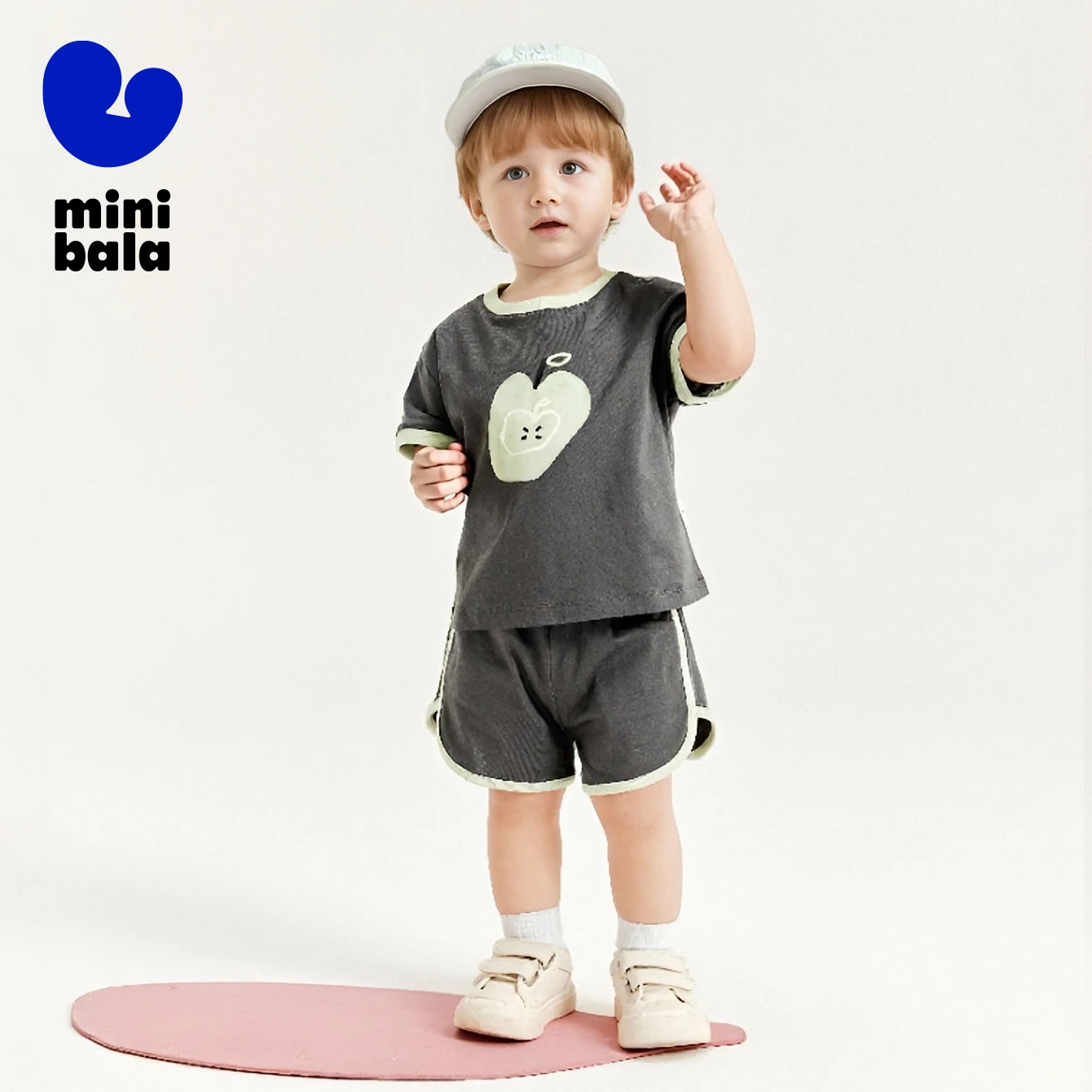 Mini Bala Short Sleeve Set Unisex Children Pure Cotton Sportswear 2024 Summer New Collection