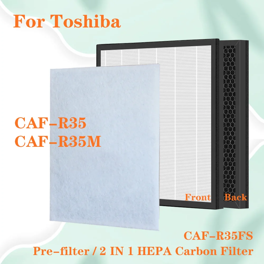 Replacement 2 IN 1 HEPA Filter Carbon Composite Filter For Toshiba CAF-R35 CAF-R35M CAF-R35FS Air Purifier Parts