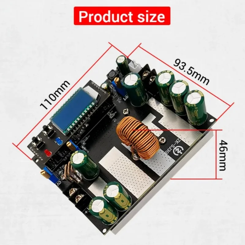 1pcs/lot 700W high-power automatic buck boost power module ZK-SJ30 solar charging MPPT synchronous rectification 30A