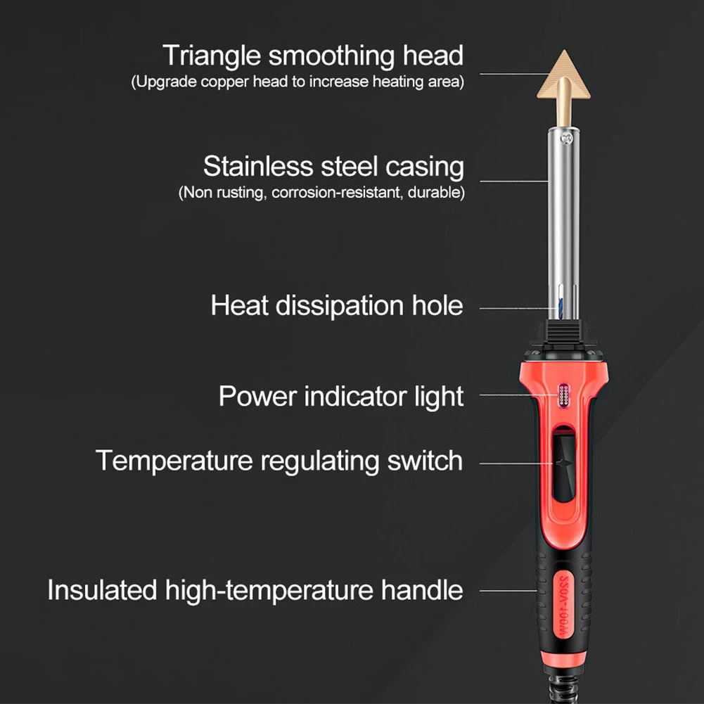 100W Temperature Control Plastic Welding Kit 220V 110V Plastic PVC Soldering Iron Car Bumper Repair Tool Fast Heating Welder