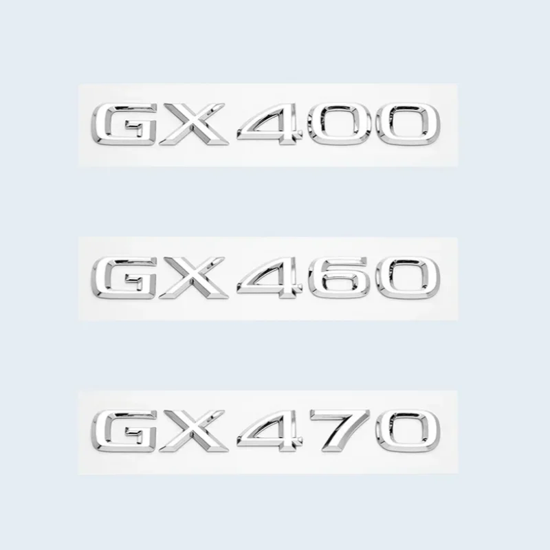 

Lexus Car Trunk 3D Chrome Glossy Black ABS Emblem GX400 GX460 GX470 Logo Badge Sticker for Vehicle