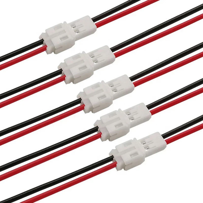 JST PH 2.0mm Pitch 2 Pin Male Female Cable Connector Micro PH 2.0 2P Plug Jack Socket with Soft Silicone Wire Cables 10CM 22AWG