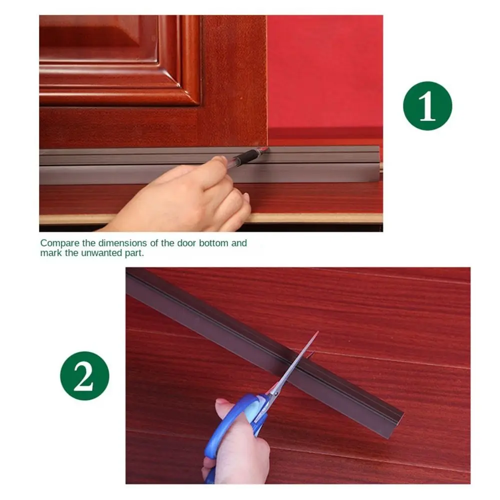 New PVC Door Seal Strip Flexible Soundproof Weatherstrip Self Adhesive Windproof Door Draft Stopper Window