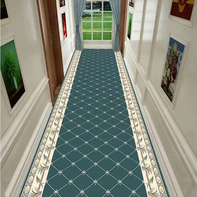 Custom Made Long Hallway Carpets European Stairs Corridor Carpet Hotel Hallway Runner Carpet Area Rugs Non-slip Floor Mat