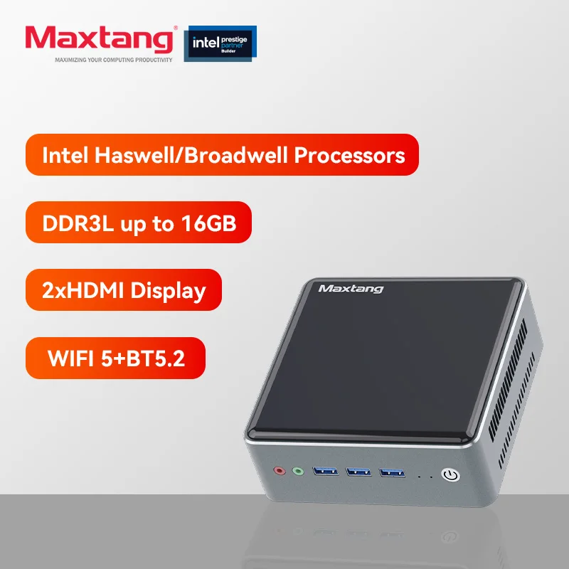 Processore Intel Mini PC Core i5 4200U Doppio display HDMI 4K 16G 512G Micro PC minipc domestico con supporto VESA