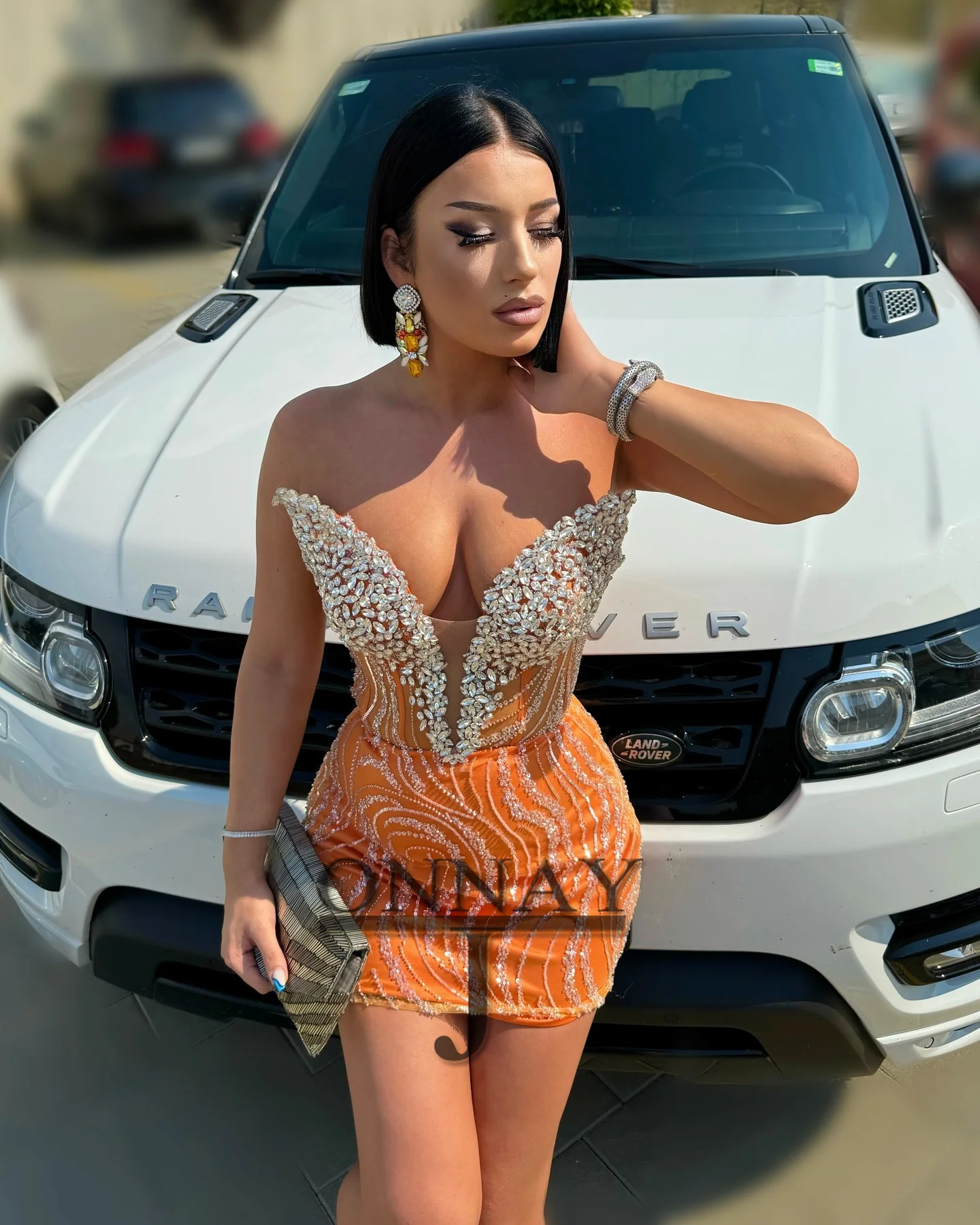 Customized Sexy Mini Homecoming Dresses for Teens V Neck Crystals Saudi Arabric Prom Evening Gown Plus Drop Ship 2513 image 2
