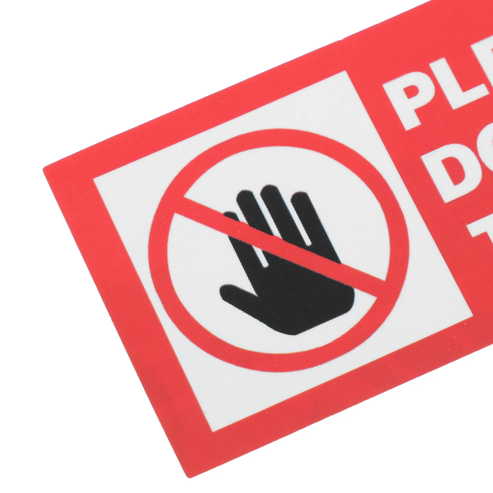 10 قطعة ملصقات لا تسجيل لا تلمس ملصق تحذيري من الفينيل ملصقات أمان ذاتية اللصق لآلة نافذة الباب تستخدم مقاومة للطقس #3