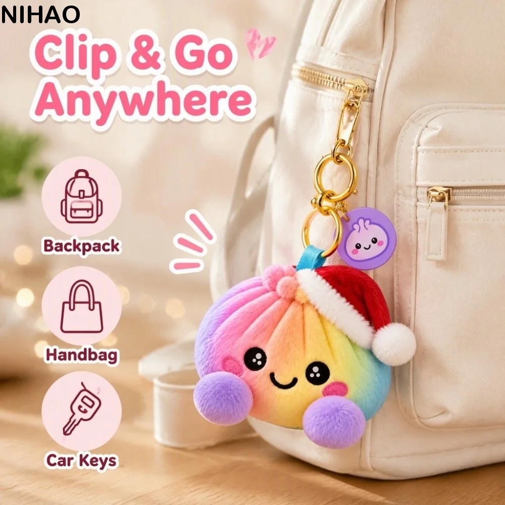 Funny Gift Soft Stress Ball Keychain Food Shaped Squishy Squishy Dumpling Cute Realistic Fidget Key Ring Backpack