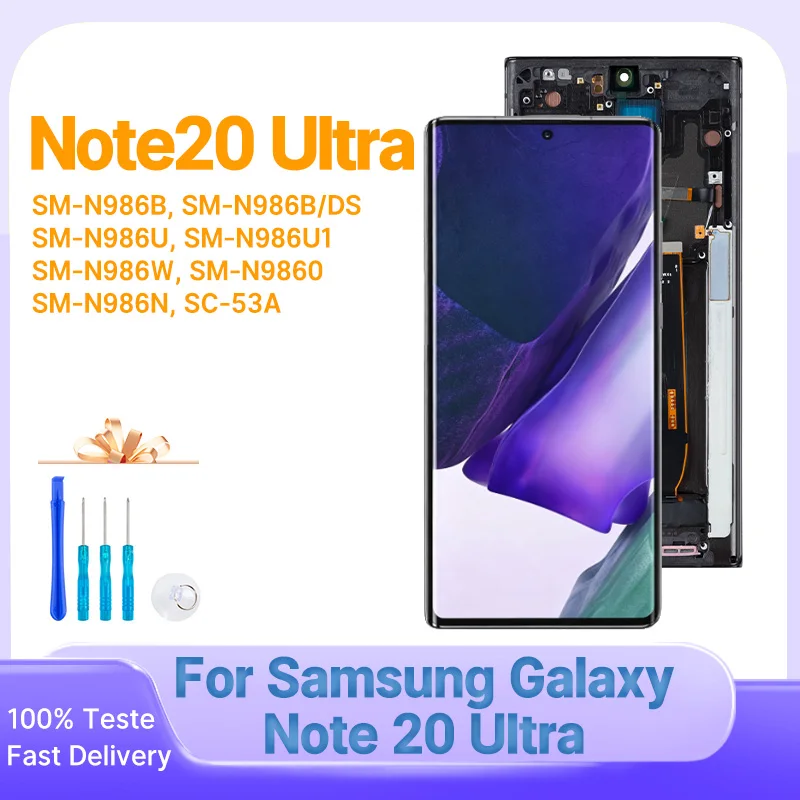 AMOLED For Samsung Galaxy Note 20 Ultra Display Touch Screen Digitizer For Note 20 Ultra SM-N986U SM-N986U1 LCD Replacement
