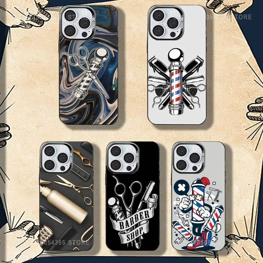 

Barber Shop Art Phone Case For iPhone 16,15,14,13,12,11,8,7,Pro,Max,Plus,Mini,XS,SE Shockproof Matte Cover