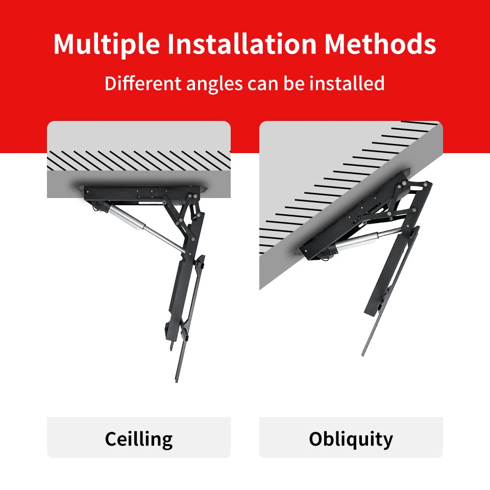 Electric Motorized Flip Down Ceiling TV Mount Remote Control Drop Down TV Ceiling Mount Bracket Motorized  85 inch