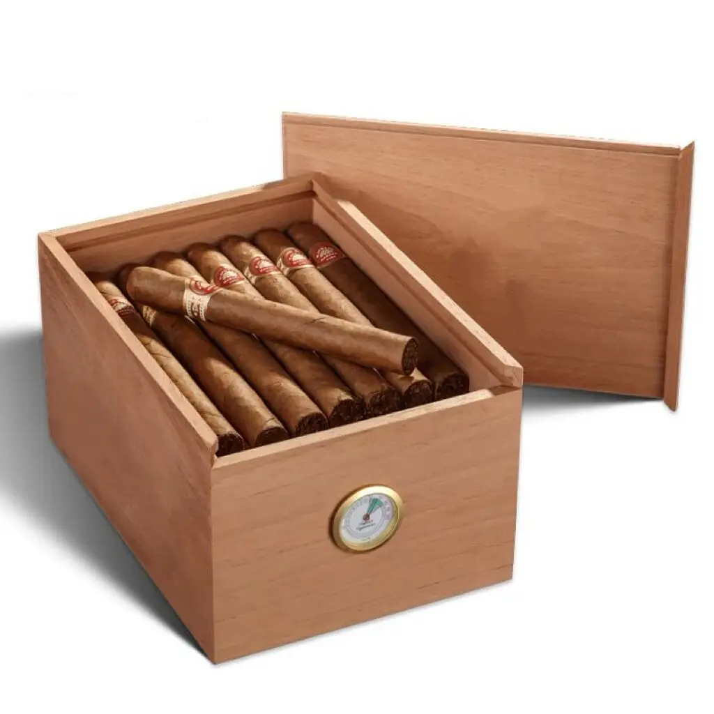 

Cigar Humidifier Box - Richly Aromatic Cedar Wood Large Capacity Pull-Out Cigar Box.