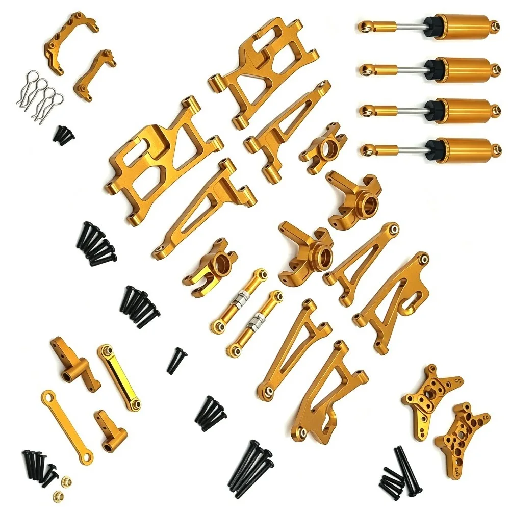 1/14 RC Metal Hydraulic Shock Absorber Body Post Turnbuckles Suspension Arms For MJX 14209 14210 Upgrade Replacement Kit