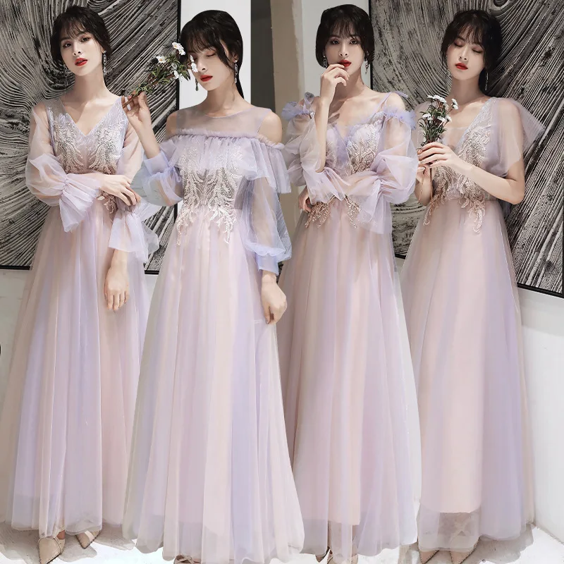 Choir Student Graduation Performance Evening Dress Ladies Elegant Wedding Bridesmaid Team Costume Temperament Sexy Vestidos