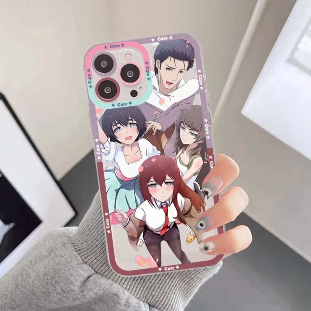 Steins Gate Phone Case For iPhone 15 11 12 13 14 Mini Pro Max XR X XS TPU Clear Case