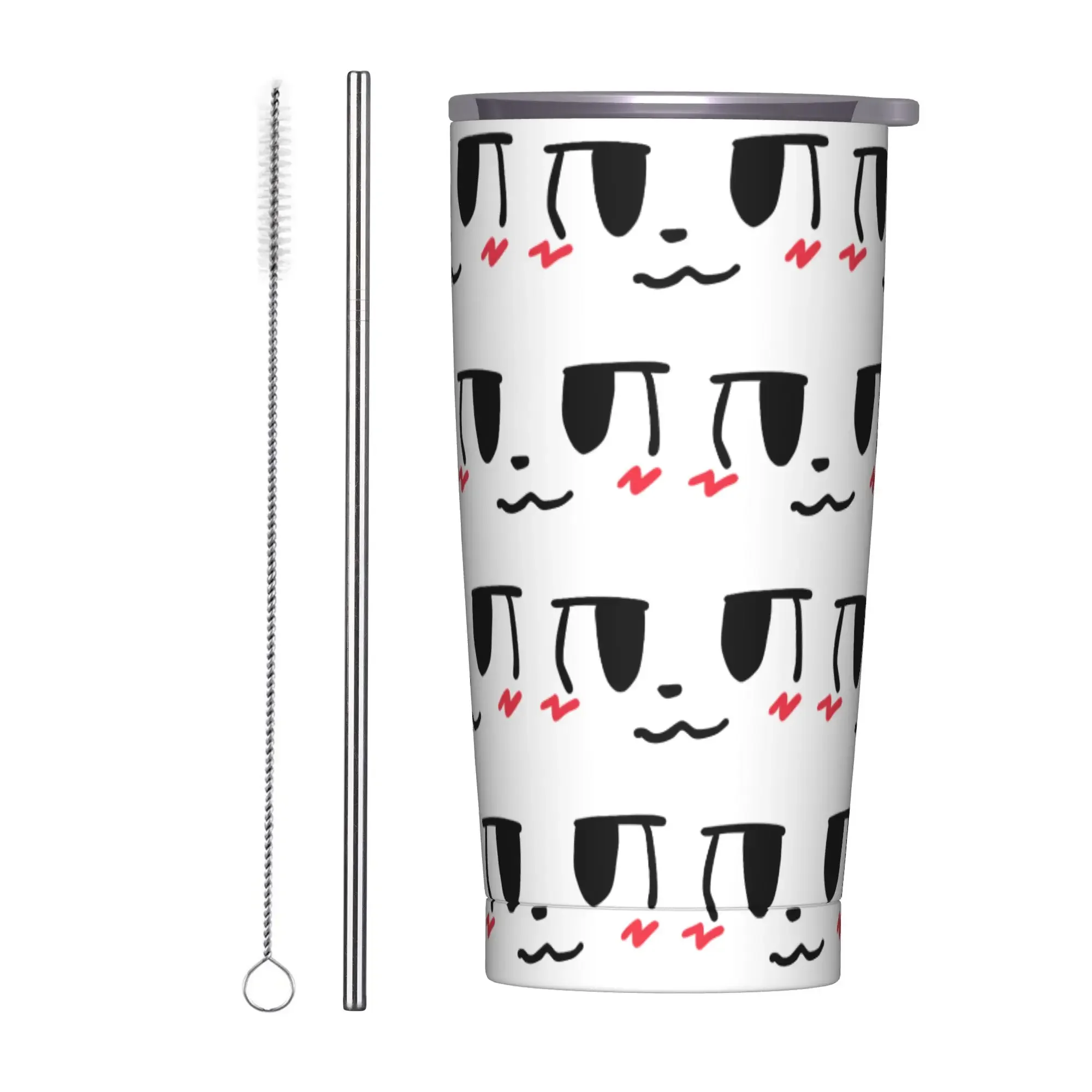 Boykissers Silly Tumbler Vacuum Insulated Cat Thermal Cup Stainless Steel Car Mugs Water Bottle, 20oz