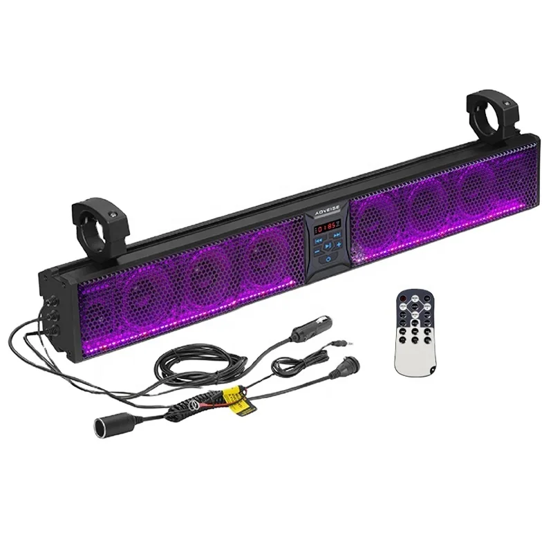 

Soundbar Audio Systems UTV ATV SSV Marine Golf Custom Universal Roofs BT Overhead 8 Speakers Packages Anti-theft IP65 Waterproof