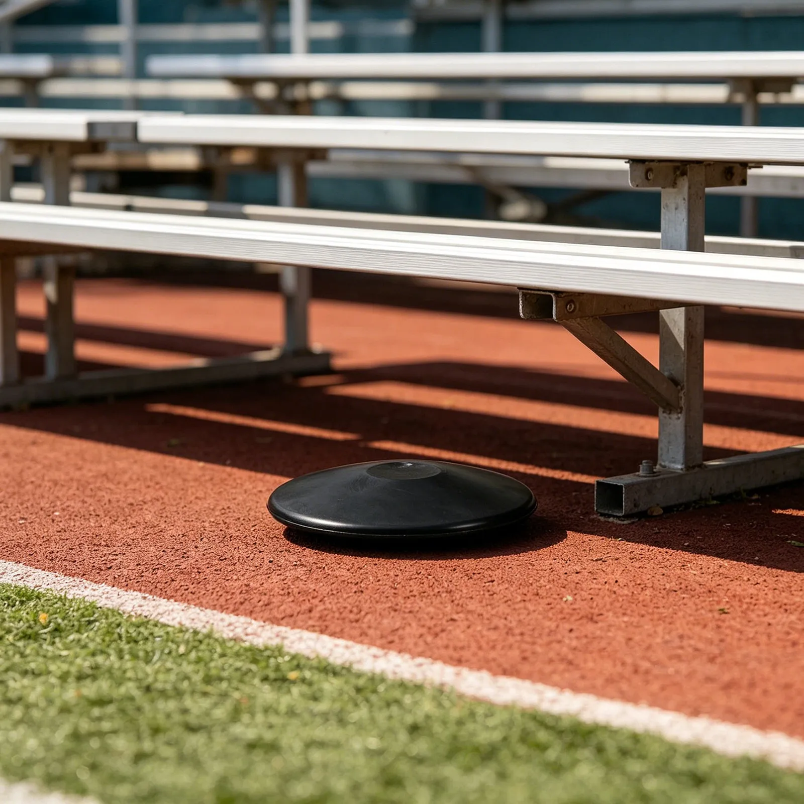 rubber-discus-solid-black-1kg-weighted-training-equipment-for-middle-school-college-youth-track-field-athletics-practice