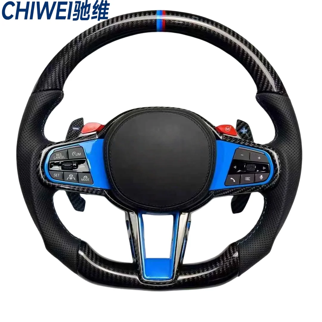

ZJZ 2025 New for BMW G02 G05 G06 G14 G15G16G17 G20 G30 G80 G82 F92 F90 M5 Leather Carbon Fiber Steering Wheel for BMW 4 Series