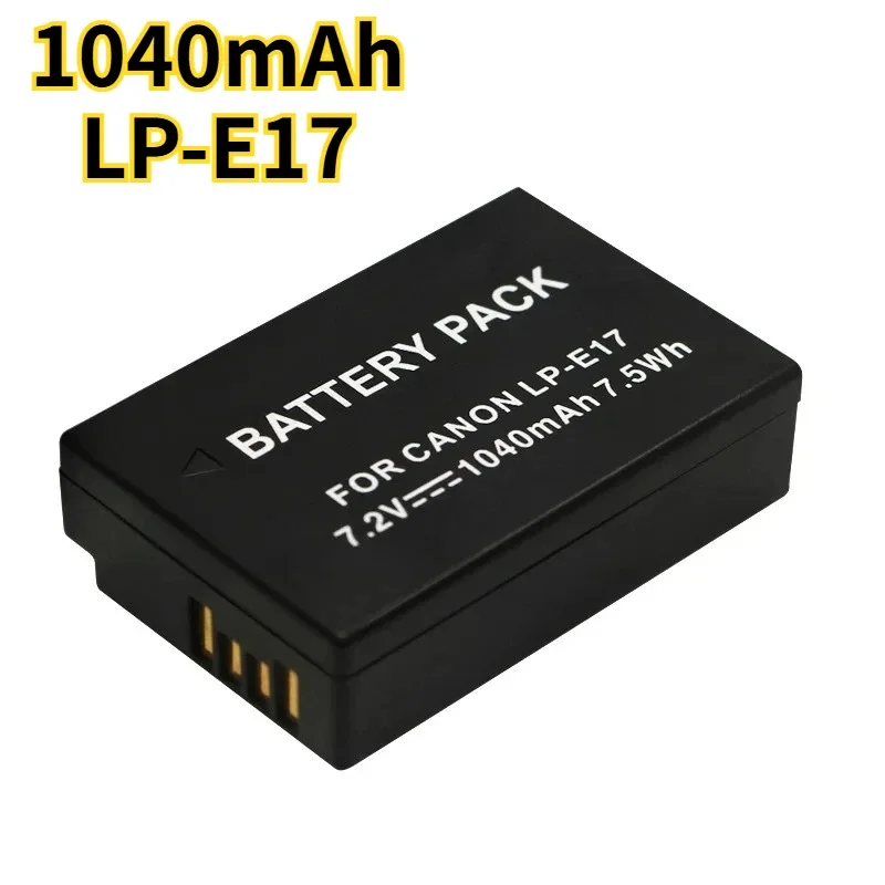 2PCS 1040mAh LP-E17 Li-lon Digital Batteries for Canon EOS R8 R50 RP R10 200D 250D M3 M5 M6 750D 760D T6i T6s 800D T8i T7i