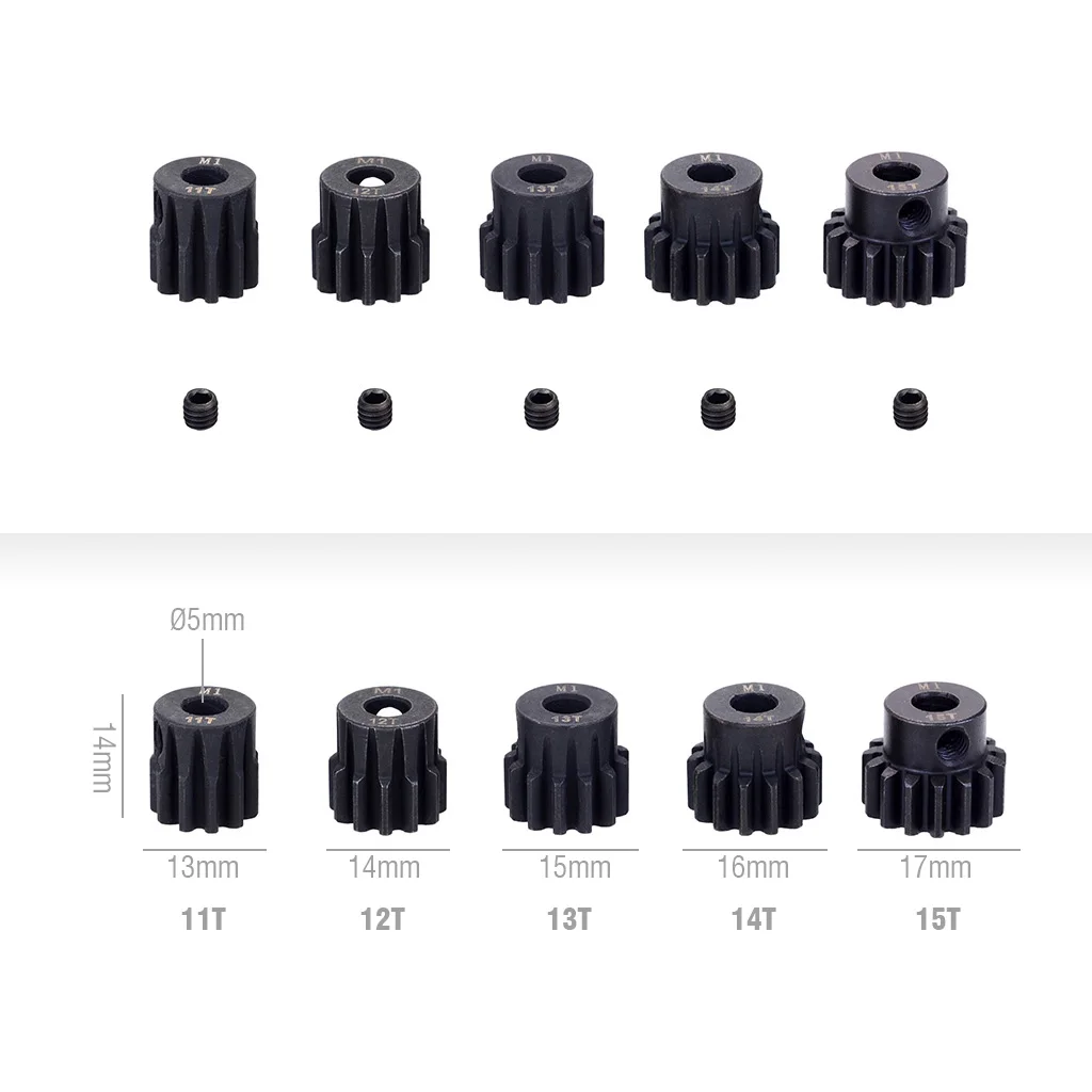 3szt M1 5mm 11T-13T/14T-16T/17T-19T/20T-22T/23T-25T/26T-28T/29T-31T Koło zębate silnika do 1/8 1/7 1/5 RC Buggy Car Monster Truck