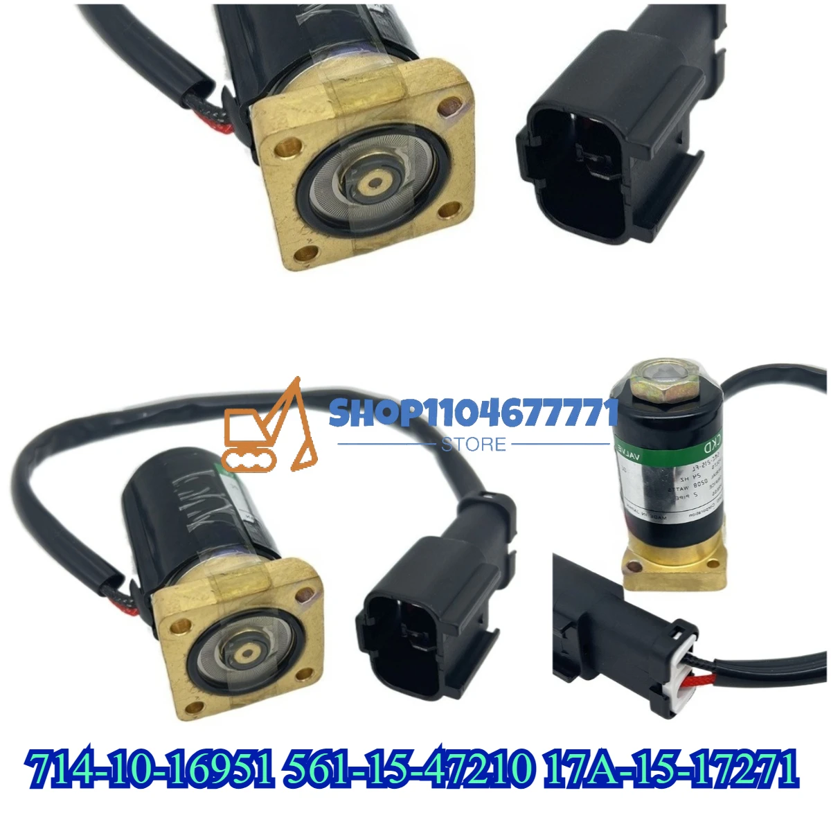 

714-10-16951 561-15-47210 17A-15-17271 New Solenoid Valve for WA120-3 WA200-3 WA250-3 WA320-3 WA350-3 WA380-3 WA400-3 WA420-3